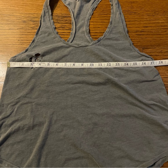 Splendid Distressed Gray Racerback Tank Top - Picture 2 of 6